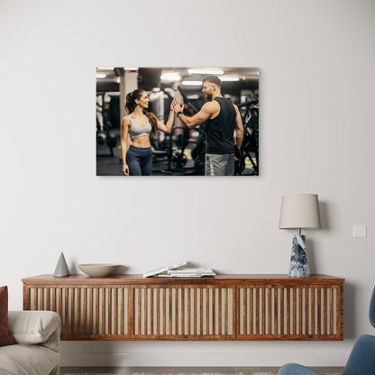 Workout Partners Gym Motivation 5mm thick Plastic Poster Ready to Hang 90x60cm