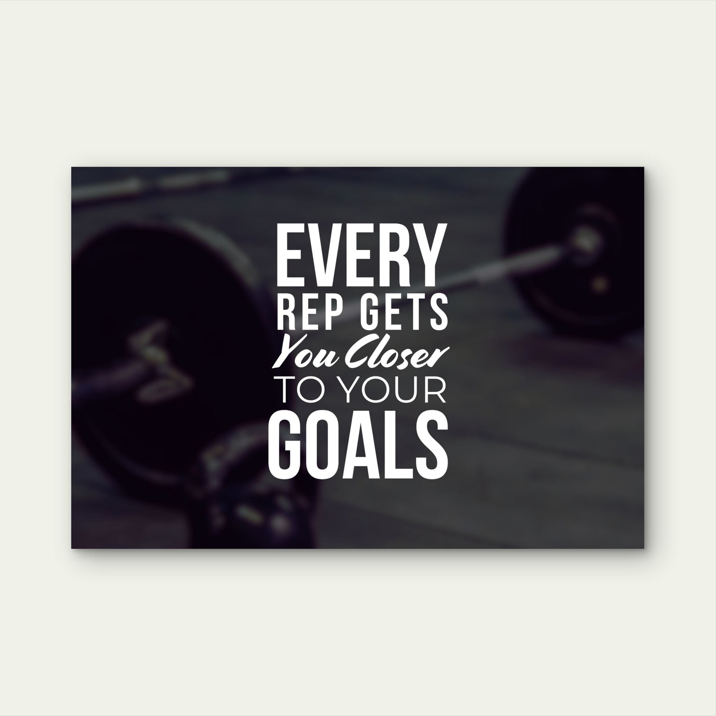 Workout Fitness Goals Wall Sign 5mm thick Plastic Poster Ready to Hang 90x60cm