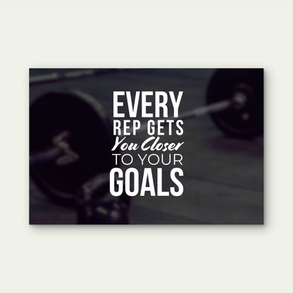 Workout Fitness Goals Wall Sign 5mm thick Plastic Poster Ready to Hang 90x60cm