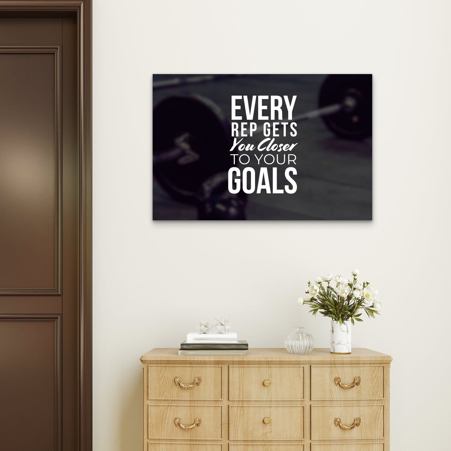 Workout Fitness Goals Wall Sign 5mm thick Plastic Poster Ready to Hang 90x60cm