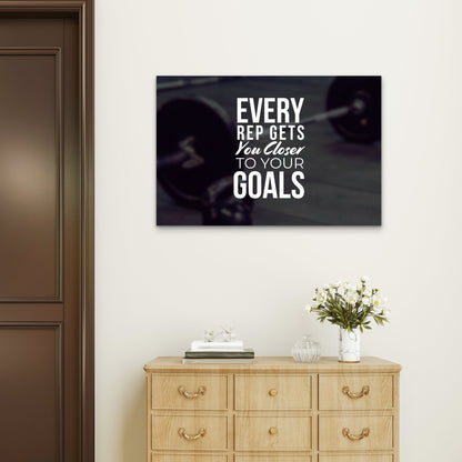 Workout Fitness Goals Wall Sign 5mm thick Plastic Poster Ready to Hang 90x60cm