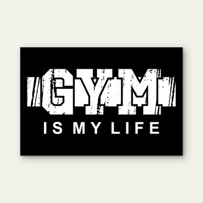 Black White Gym Motivation Sign 5mm thick Plastic Poster Ready to Hang 90x60cm