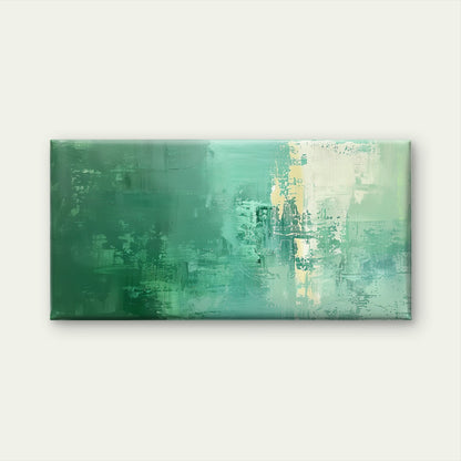 Green Turquoise Palette Stroks Wall Art Canvas Office Home Framed 120x60cm