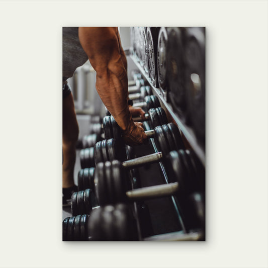 Muscular Male Arm Gym Workout 5mm thick Plastic Poster Ready to Hang 90x60cm
