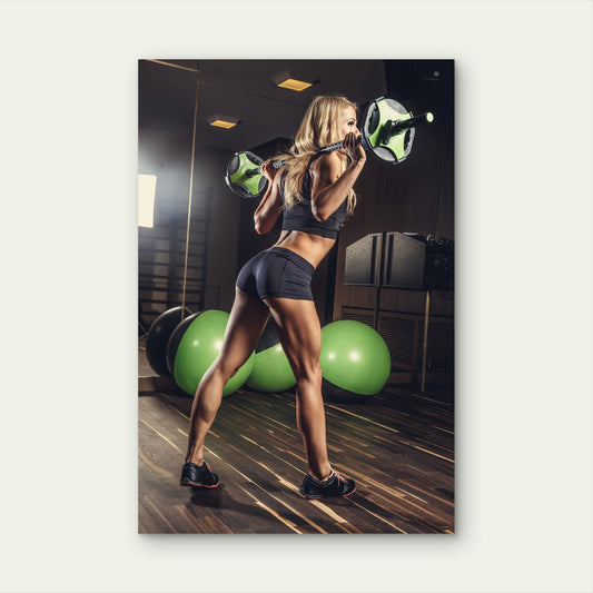 Gym Motivation Leg Day Squat 5mm thick Plastic Poster Ready to Hang 90x60cm