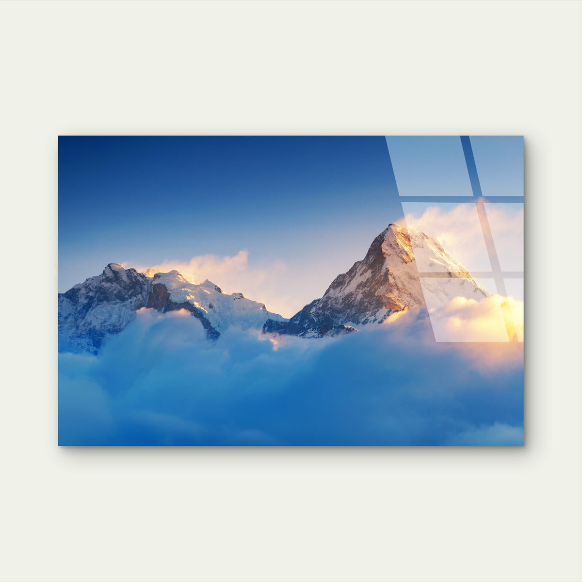 Snowy Annapurna South Mountain Peak Acrylic Glass Printing Wall Art Australian Made Quality