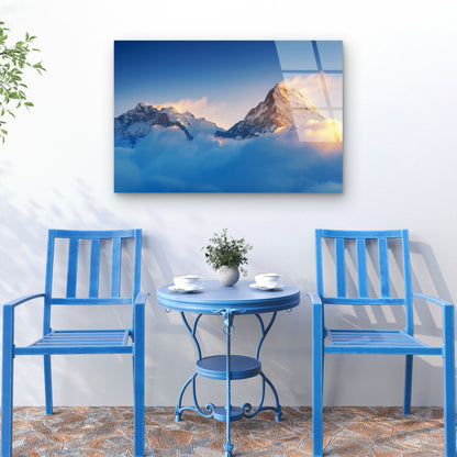 Snowy Annapurna South Mountain Peak Acrylic Glass Printing Wall Art Australian Made Quality