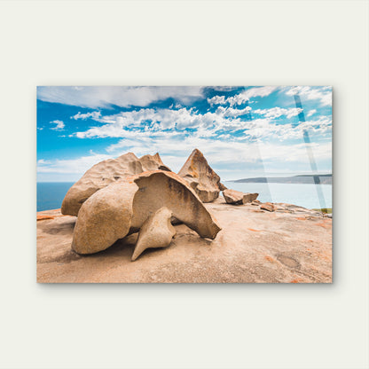 South Australia Remarkable Rocks Ocean Glass Printing Wall Art Australian Made Quality