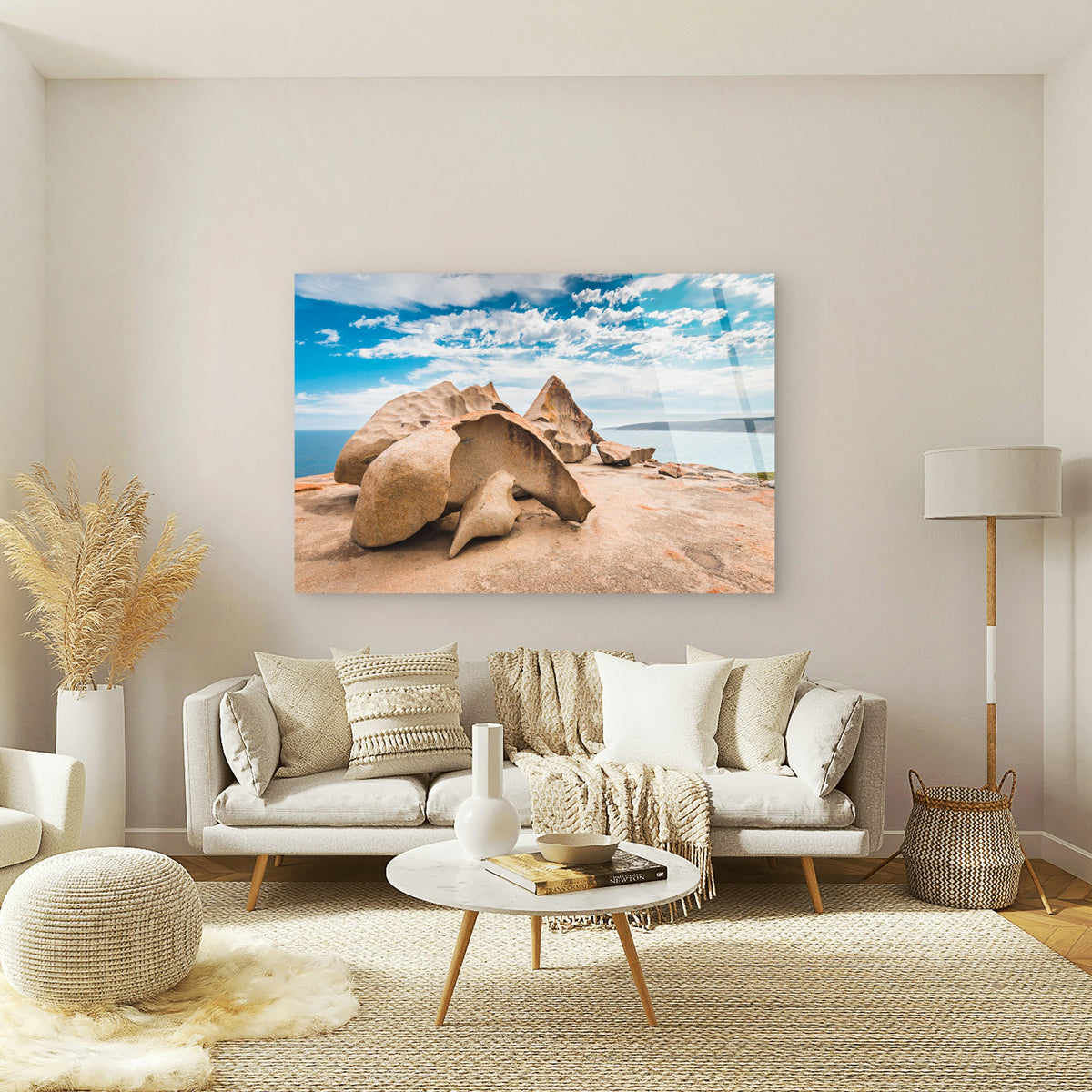 South Australia Remarkable Rocks Ocean Glass Printing Wall Art Australian Made Quality
