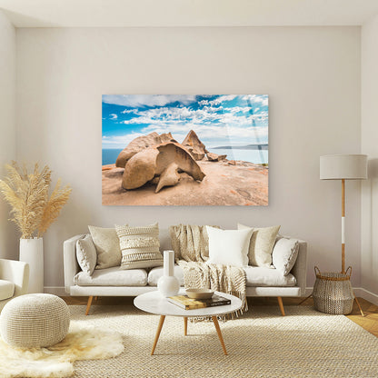 South Australia Remarkable Rocks Ocean Glass Printing Wall Art Australian Made Quality