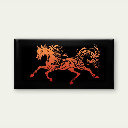 Tribal Tattoo Running Horse Silhouette Wall Art Canvas Office Home Framed 120x60