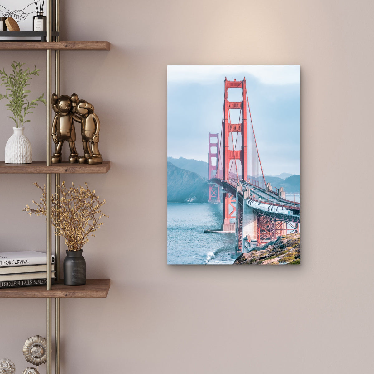 Modern San Francisco Ocean Bridge 40x60cm Metal Print Ready to Hang