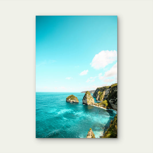 Nusa Penida Atuh Beach Bali Seascape 40x60cm Metal Print Ready to Hang