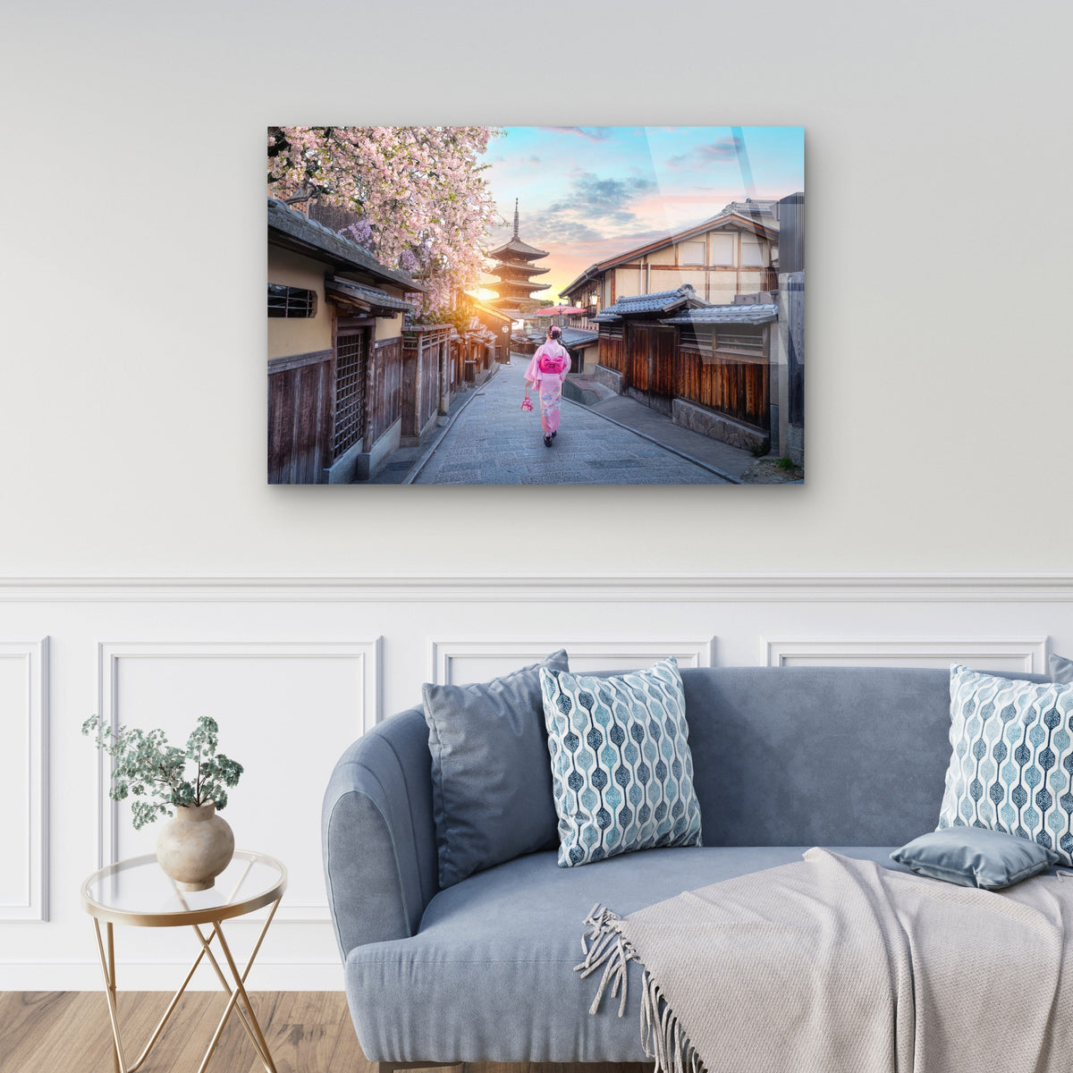Kyoto Yasaka Pagoda Street Sunset Art Acrylic Glass Printing Wall Art Australian Made Quality