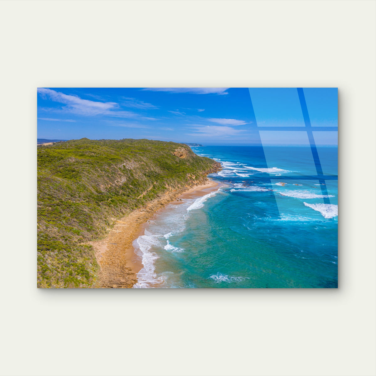 Great Ocean Road Castle Cove Landscape Acrylic Glass Printing Wall Art Australian Made Quality