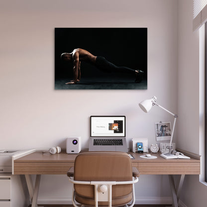 Calisthenics Man Plank Workout 5mm thick Plastic Poster Ready to Hang 90x60cm