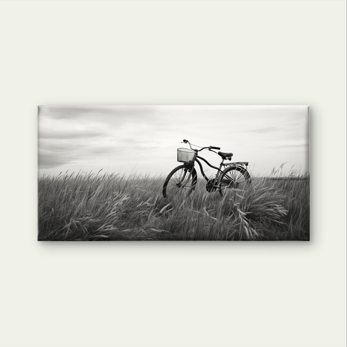 Black and White Vintage Bike Wall Art Canvas Office Home Framed 120x60cm