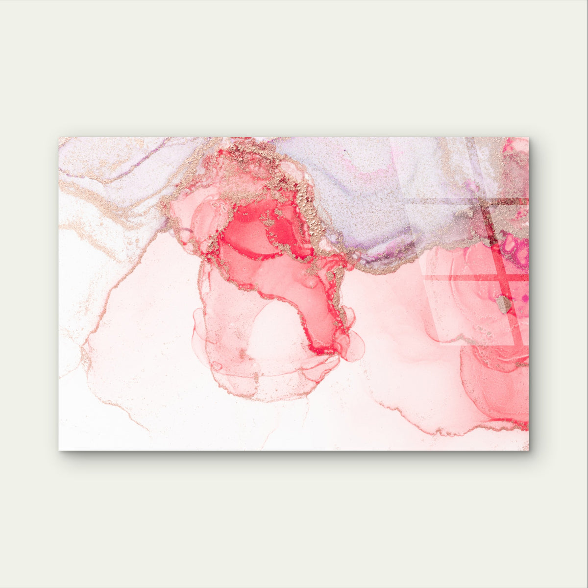 Blush Pink Rose Gold Abstract Alcohol Acrylic Glass Printing Wall Art Australian Made Quality