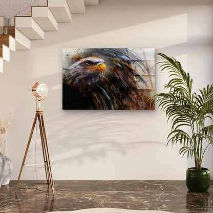 Powerful Bald Eagle Abstract Animal Acrylic Glass Printing Wall Art Australian Made Quality