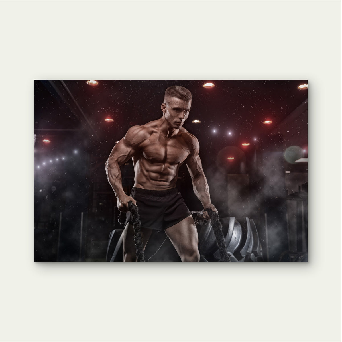 Active Man Heavy Rope Train 5mm thick Plastic Poster Ready to Hang 90x60cm