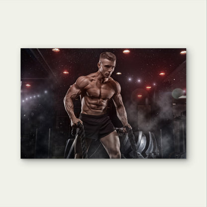 Active Man Heavy Rope Train 5mm thick Plastic Poster Ready to Hang 90x60cm