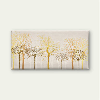 Beautiful Gold Forest Tree Pattern Wall Art Canvas Office Home Framed 120x60cm
