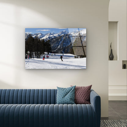 Perisher Snowy Mountains Winter Ski Glass Printing Wall Art Australian Made Quality