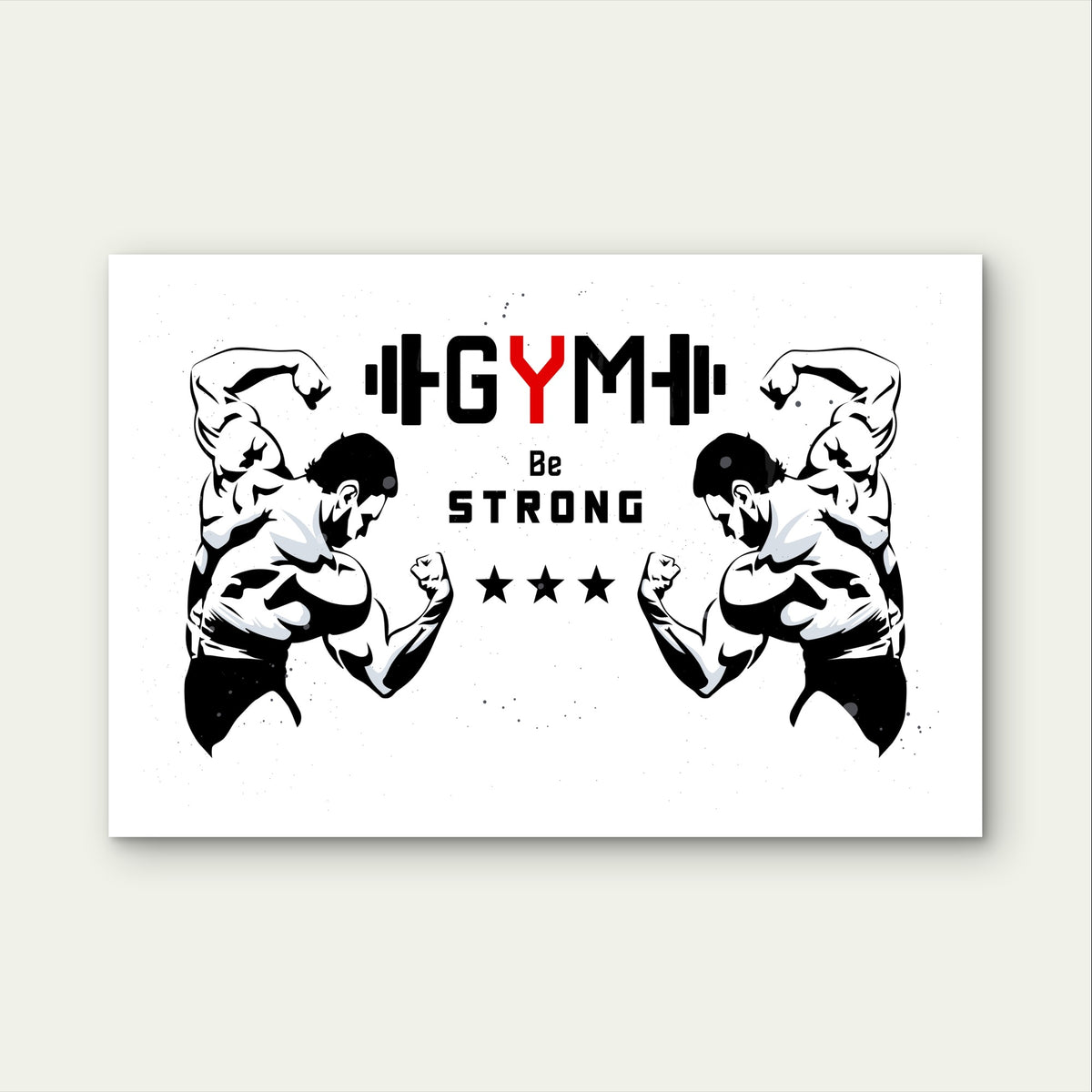 Be Strong Motivational Bodybuilder 5mm thick Plastic Poster Ready to Hang 90x60