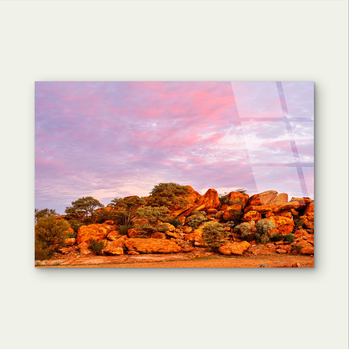 Outback Australian Landscape Red Rocks Acrylic Glass Printing Wall Art Australian Made Quality