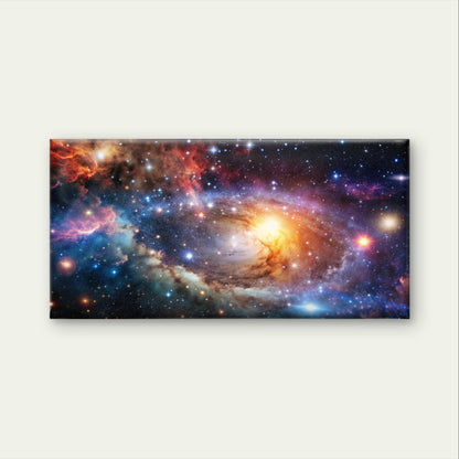 Abstract Outer Space Galaxy Nebula Wall Art Canvas Office Home Framed 120x60cm