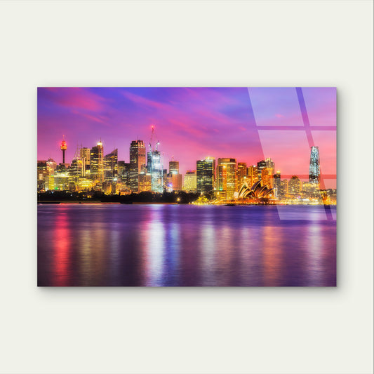 Beautiful Australia Sydney City Harbour Acrylic Glass Printing Wall Art Australian Made Quality