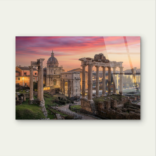 Ancient Roman Forum Italy Architecture Acrylic Glass Printing Wall Art Australian Made Quality