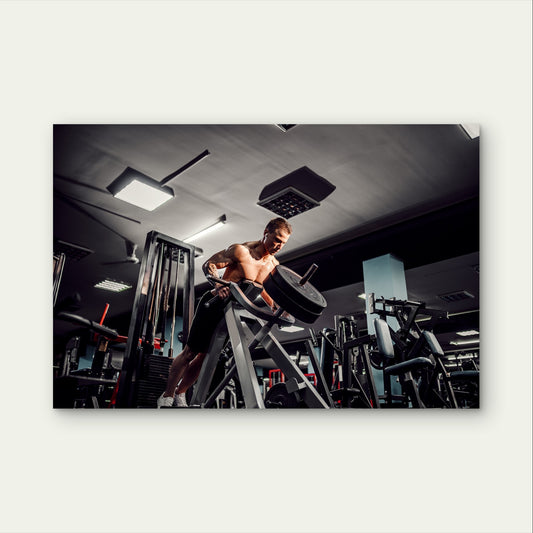 Intense T Bar Row Back Workout Athlete 5mm Plastic Poster Ready to Hang 90x60cm