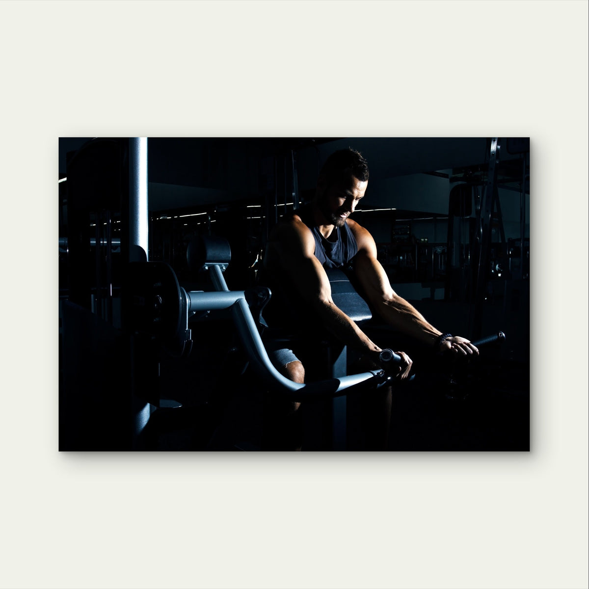 Dark Bicep Preacher Curl Arm Workout 5mm Plastic Poster Ready to Hang 90x60cm