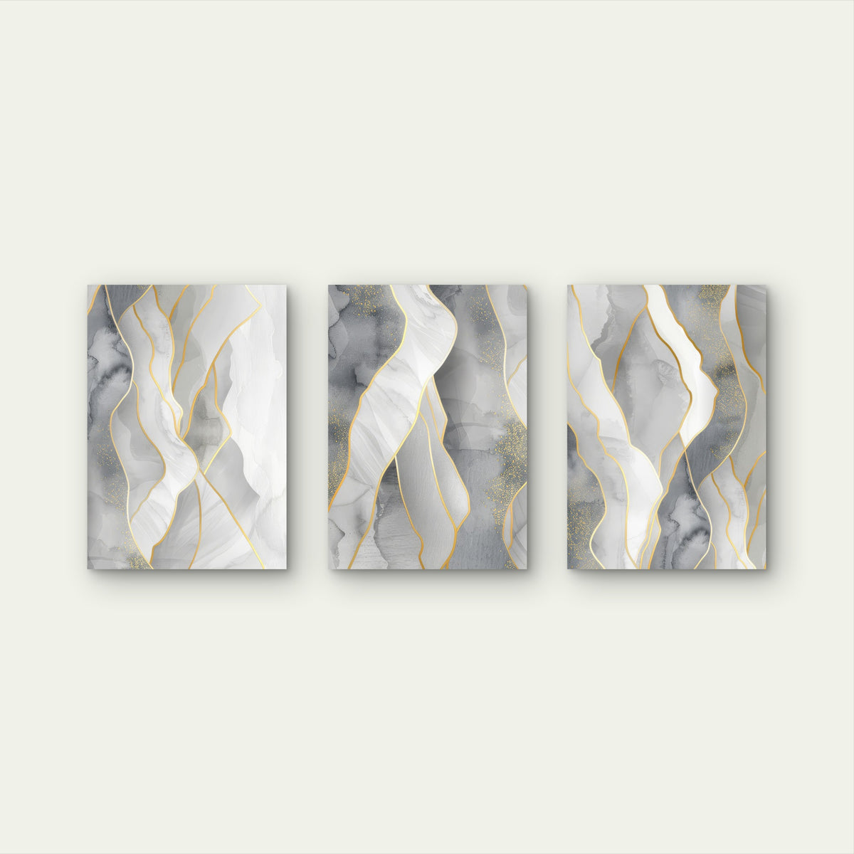 3pcs Abstract Light Grey Marble Gold Foil Ripple Wall Art Set Canvas Framed 50x70cm - High Quality Print 100% Australian Made Wall Canvas Ready to Hang (Copy)
