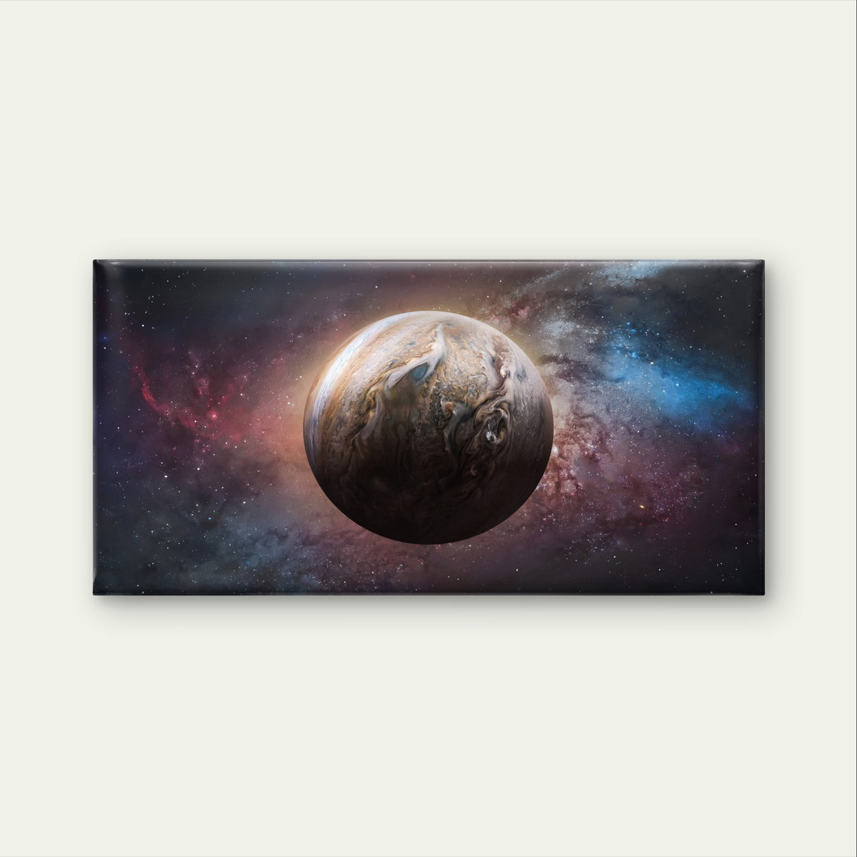 Jupiter Planet Solar System Universe Wall Art Canvas Office Home Framed 120x60cm