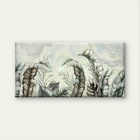 Botanical Banana Leaf Monstera Palm Wall Art Canvas Office Home Framed 120x60cm