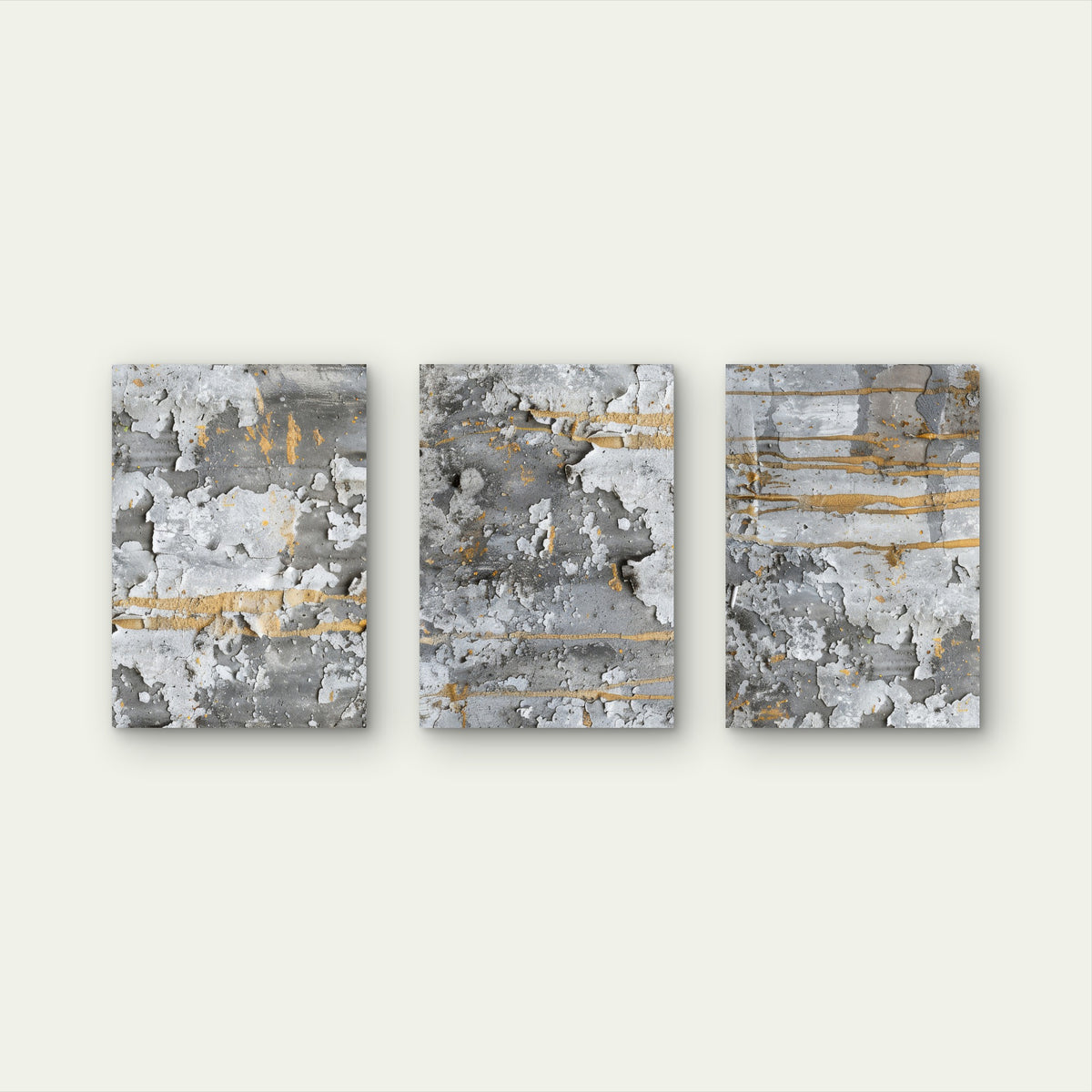 3pcs Modern Abstract Marble Stone Gold Foil Wall Art Set Canvas Framed 50x70cm - High Quality Print 100% Australian Made Wall Canvas Ready to Hang