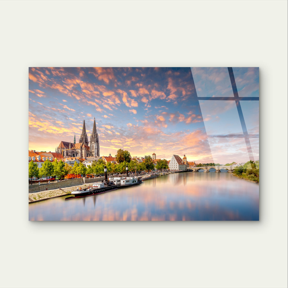 Regensburg Germany Cityscape Print Acrylic Glass Printing Wall Art Australian Made Quality