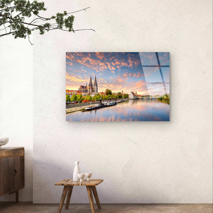 Regensburg Germany Cityscape Print Acrylic Glass Printing Wall Art Australian Made Quality
