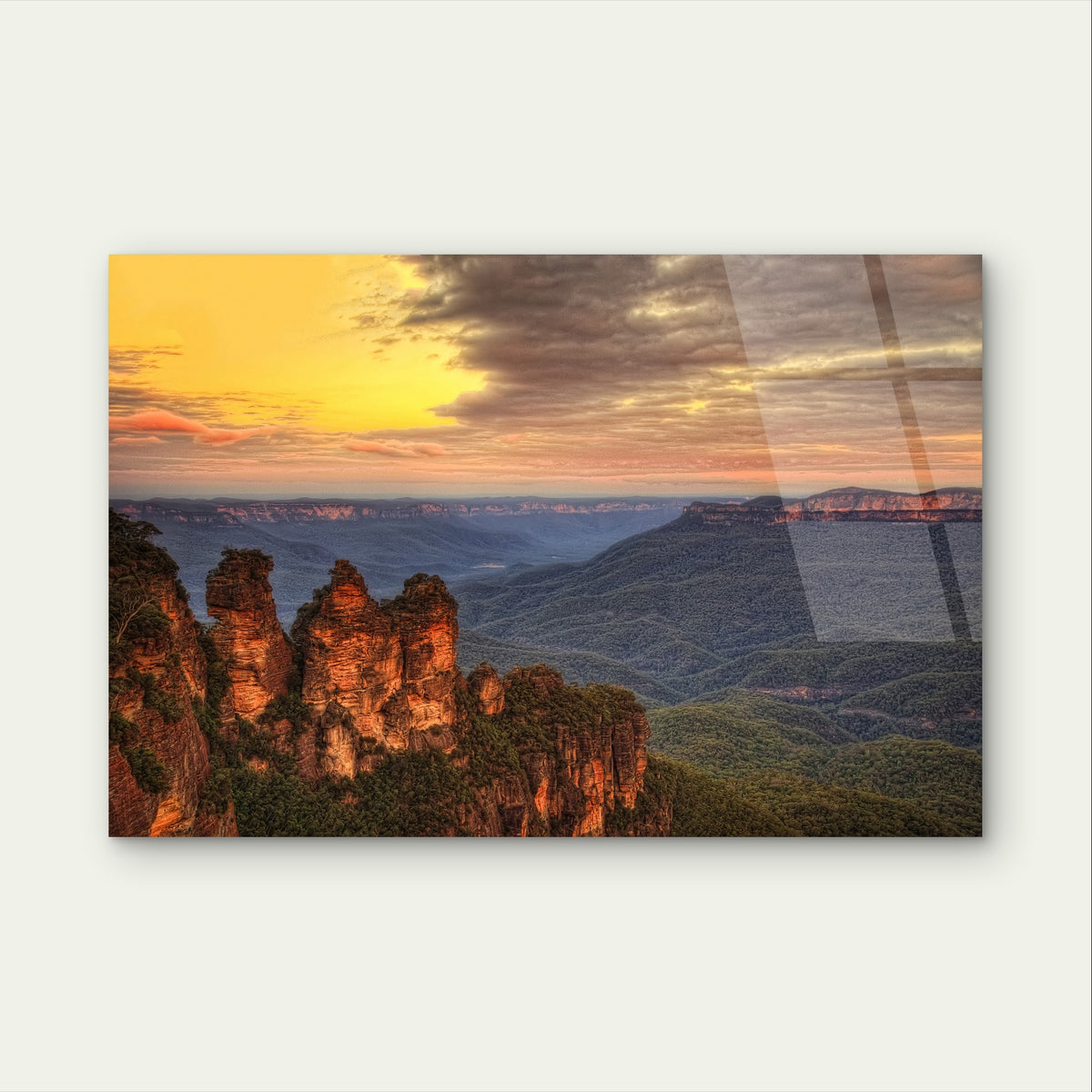 Three Sisters Blue Mountains Decor Acrylic Glass Printing Wall Art Australian Made Quality