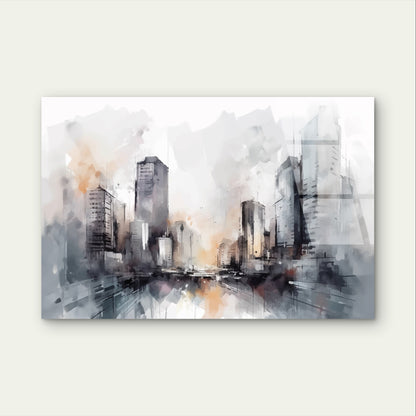 Urban City Skyline Skyscraper Decor Acrylic Glass Printing Wall Art Australian Made Quality