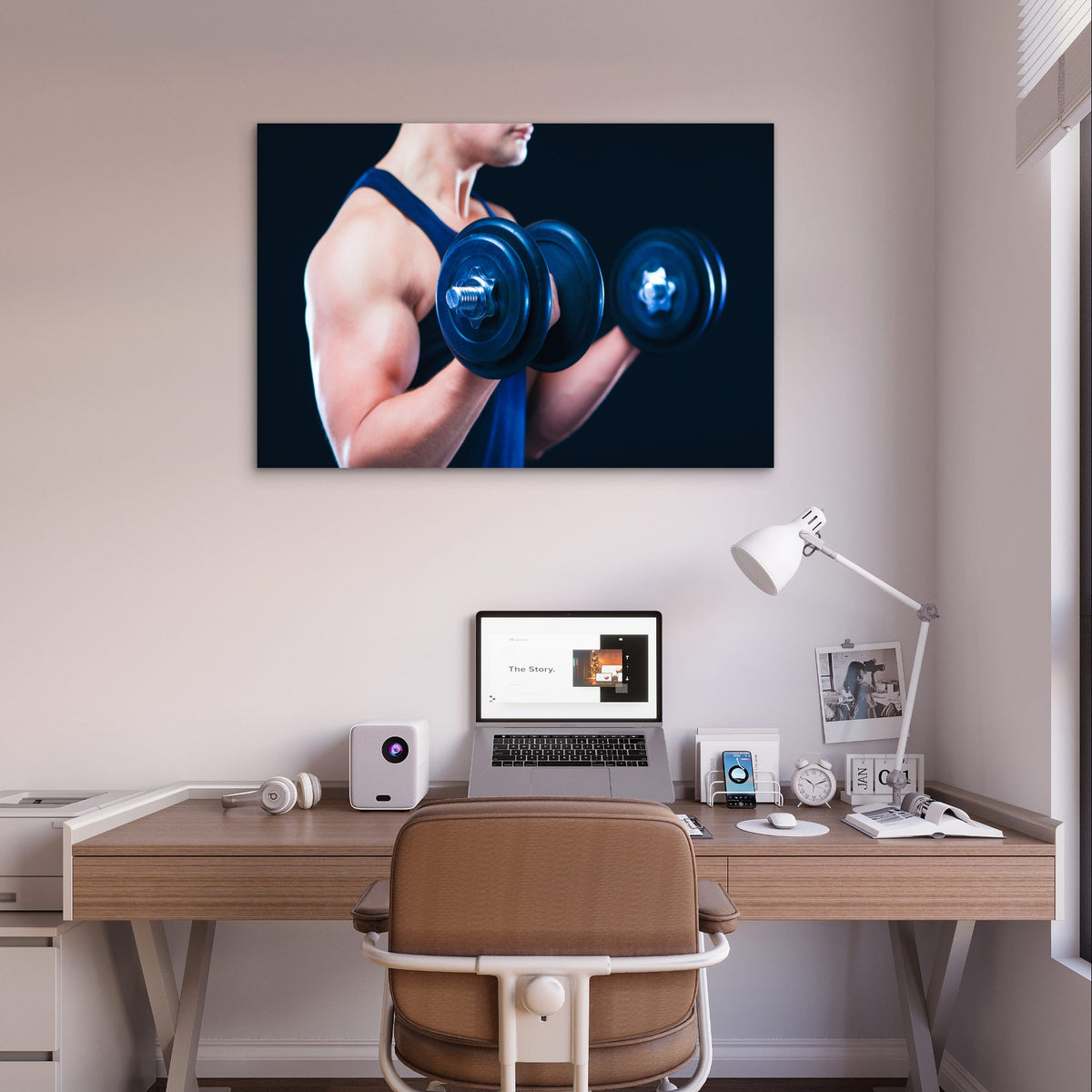 Physical Culture Heavy Weight Plates Workout 5mm thick Plastic Poster Ready to Hang 90x60cm