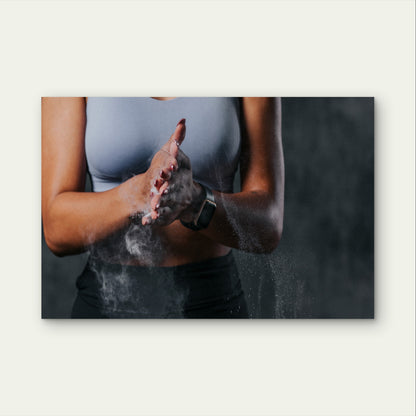 Gym Chalk Weightlifting Powerlifting Training 5mm thick Plastic Poster Ready to Hang 90x60cm