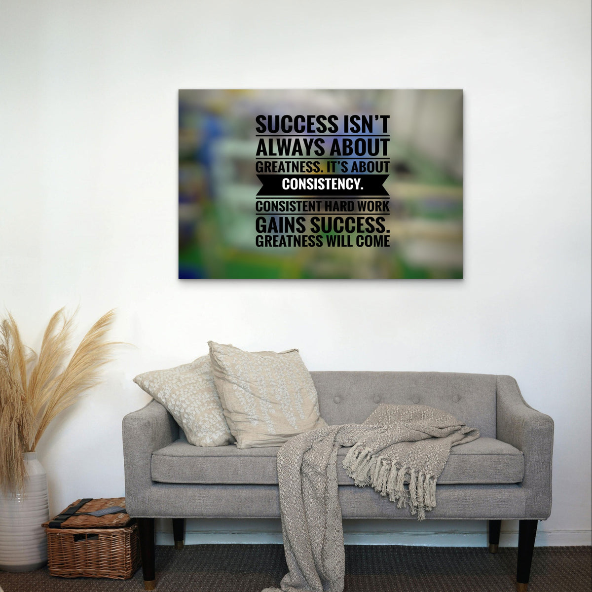 Dwayne Johnson Success Quote Gym Art Print 5mm Plastic Ready to Hang 90x60cm