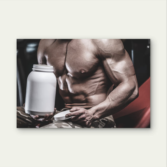 Bodybuilding Gym Motivation Muscle Fitness 5mm Plastic Ready to Hang 90x60cm