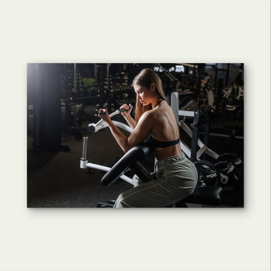 Female Fitness Preacher Bicep Curl Machine 5mm Plastic Ready to Hang 90x60cm
