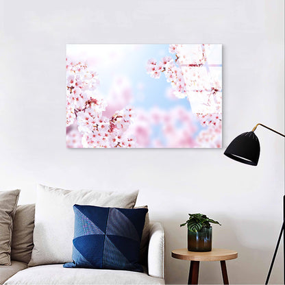 Japanese Sakura Pink Cherry Blossoms Acrylic Glass Printing Wall Art Australian Made Quality