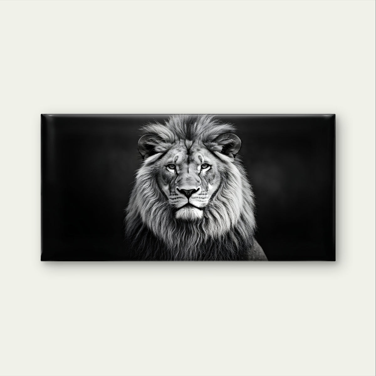 Monochrome Lion King Wildlife Art Wall Art Canvas Office Home Framed 120x60cm