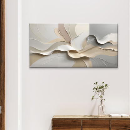 Minimalist Neutral Abstract Beige Wall Art Canvas Office Home Framed 120x60cm